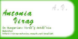 antonia virag business card